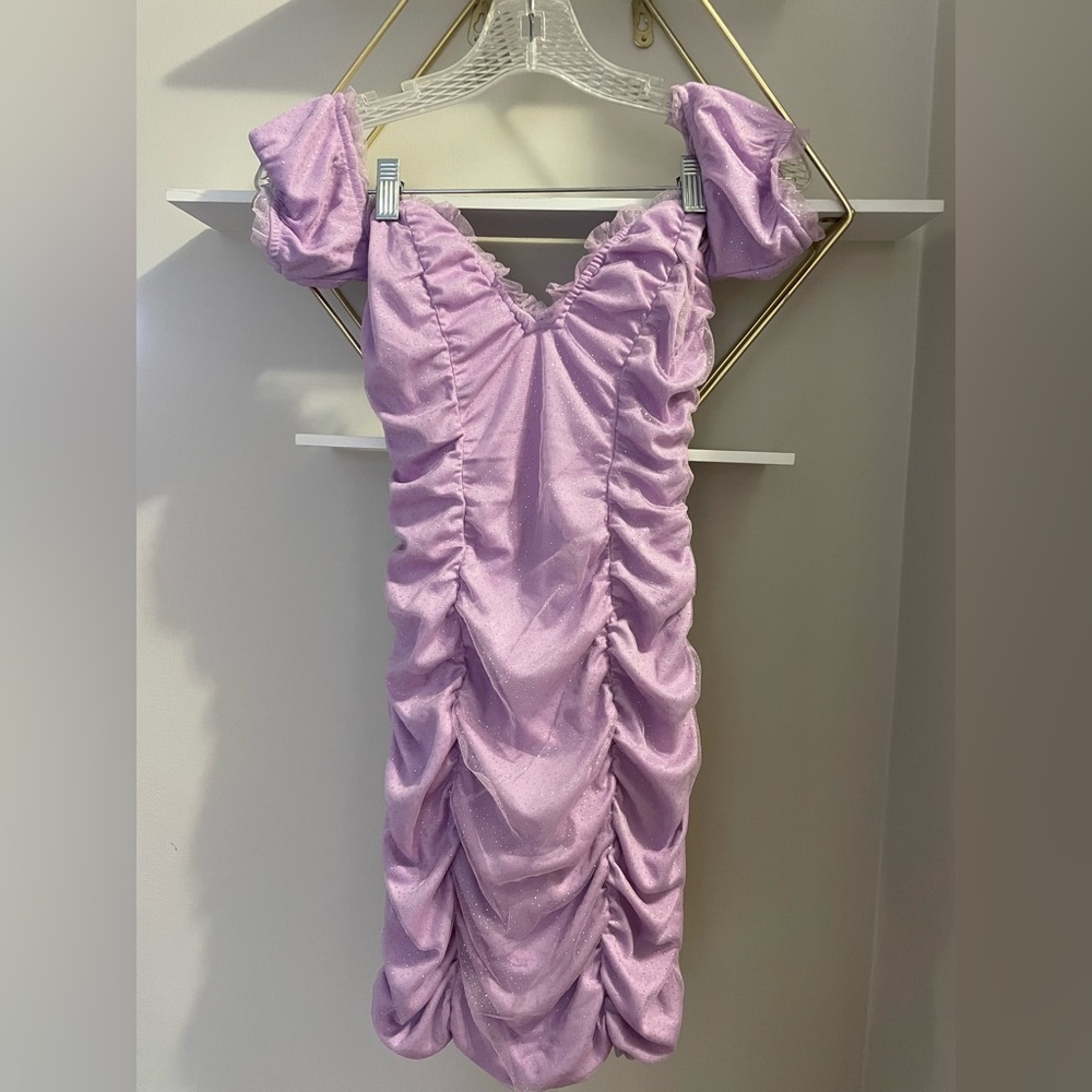 Mesh Ruched bodycon dress